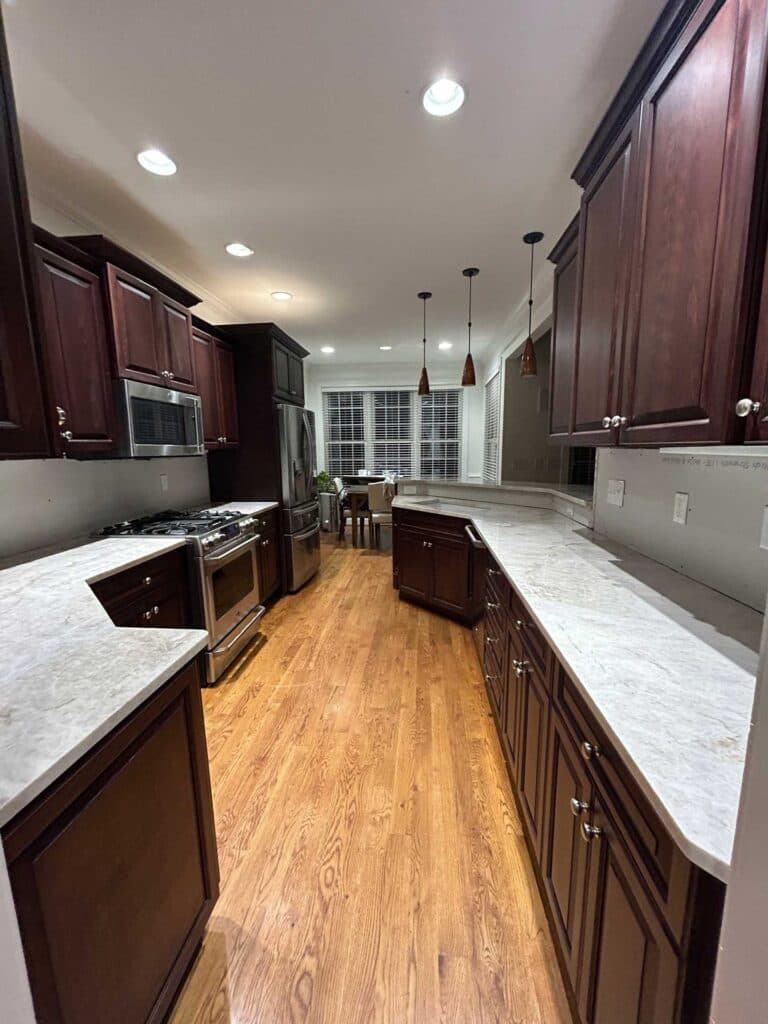 Luxury home with large-format porcelain flooring