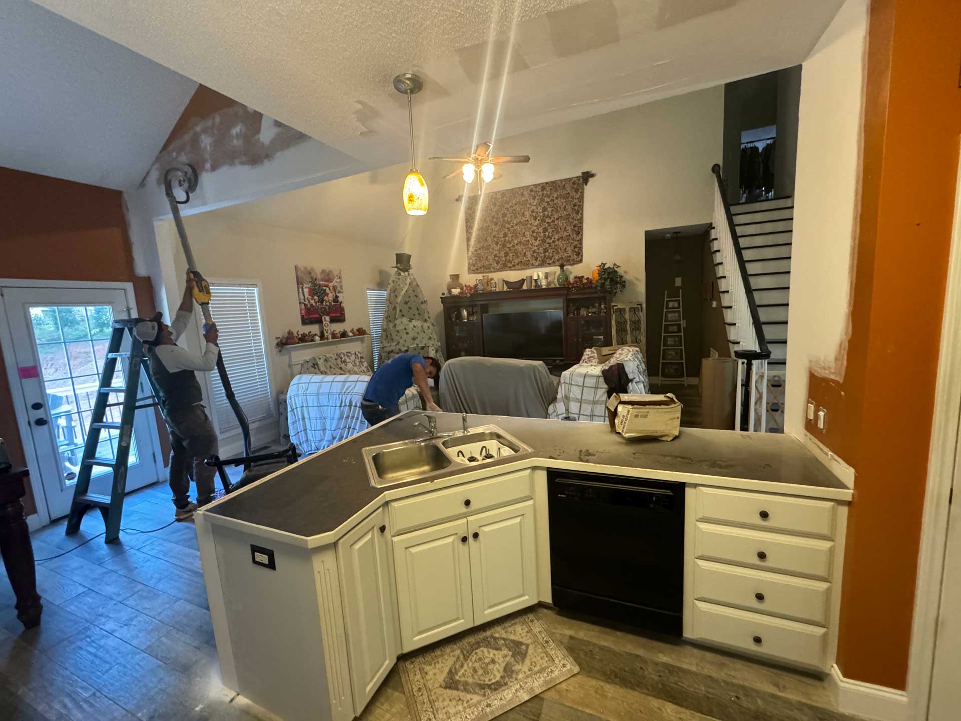 Spa-style bathroom with sintered stone