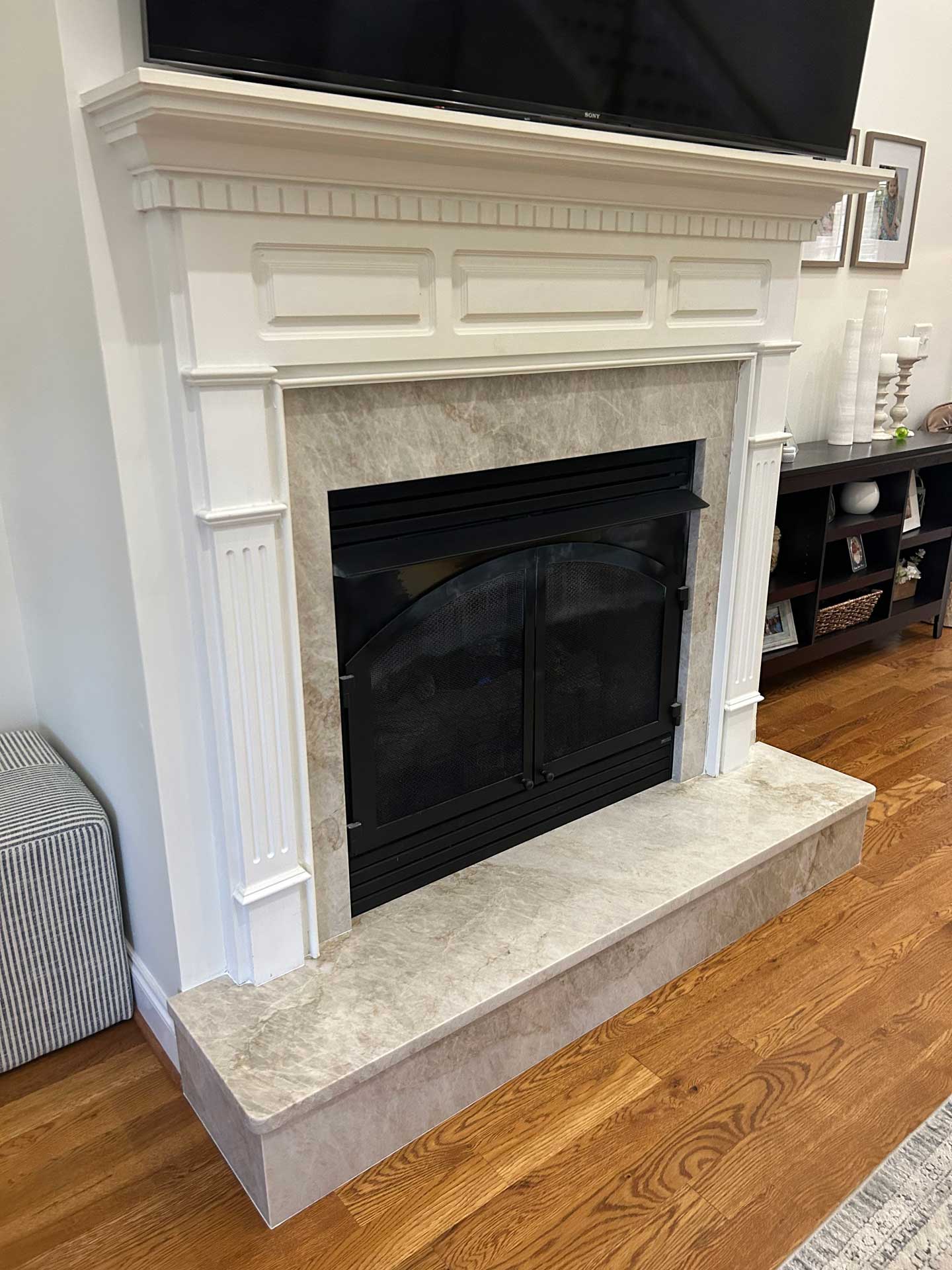 Luxury fireplace porcelain design