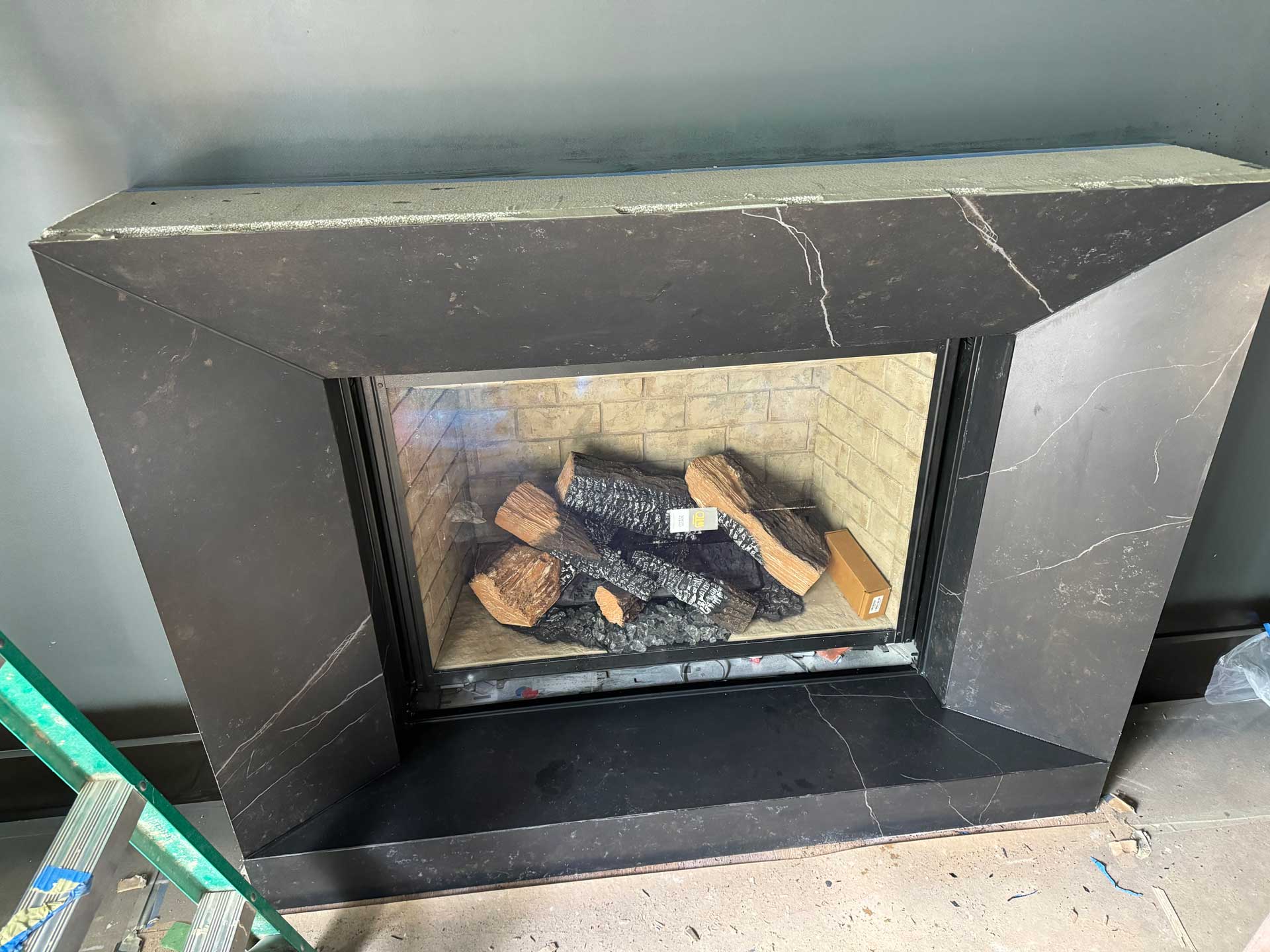 Custom porcelain floor pattern